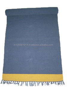 Estera de Yoga de algodón suave antideslizante hecha a mano, alfombra de meditación de etiqueta privada popular, esteras de ejercicio de proveedor indio - Product Image 3