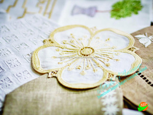 Serviette de cocktail brodée de haute qualité pour restaurants/bars artisanat de couture et de couture en tissu de coton - Product Image 1