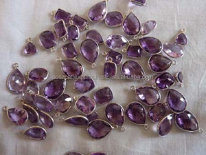 Améthyste Pierres Précieuses de Lunette Connecteur - Product Image 3