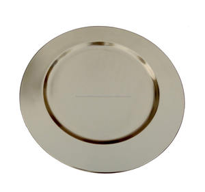 Plato de Servir Clásico de Acero Inoxidable Ecológico Hecho a Mano, Plateado, de 13 Pulgadas, para Hogares, Hoteles, Restaurantes y Fiestas - Product Image 2