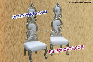 Ensemble de chaises pour marié papier couleur argent, chaises à haut dossier, pour mariage, dernier modèle - Product Image 3