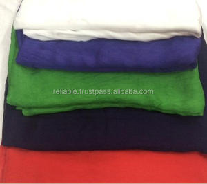 Vente en Gros de Longueur Moyenne Eté à Séchage Rapide Ethnique Fantaisie Couleur Unie Foulards en Mousseline de Soie Hijab pour Femmes Style Musulman - Product Image 2