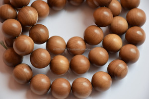 สร้อยข้อมือไม้จันทน์รูปแบบกลมธรรมชาติลูกปัดไม้ฮินดูหลวมอธิษฐานด้วยความสบายและมีสไตล์ - Product Image 2