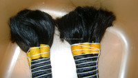 Rambut Manusia India Remy Virgin 100% Asli Berkualitas Terbaik, Warna Alami, Tanpa Kutikula, Grosir, Jumlah Besar, Jahitan Mesin Double Weft 100g