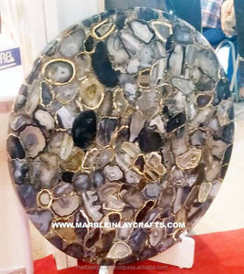 Hermosa Natural de piedras preciosas de ágata de mesa - Product Image 1