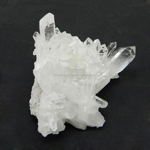 Ishu Gems Minéraux fins 4,0x4,0 cm Amas de pierres précieuses blanches naturelles Fantaisie Forme libre 24,43 grammes Cristal en vrac IG14724 - Product Image 4