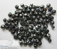 Perles en diamant noires 100% naturelles à facettes, pour bijoux personnalisés, de 2 mm à 4mm, à facettes, prix bas