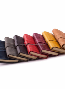 Funda de cuero genuino hecha a mano Vintage ecológico recargable costura encuadernación diario de cuaderno de alta calidad para regalar - Product Image 4