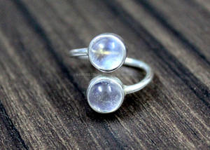 แหวนวินเทจสีเงินสเตอร์ลิง925ใส่ได้ทั้งชายและหญิงพลอยไข่มุกสีรุ้งธรรมชาติสำหรับงานแต่งงานงานปาร์ตี้ - Product Image 2