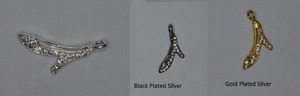 Breloques en argent sterling avec zircon - Product Image 1