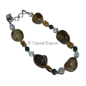 Most Attractive Black Onyx Anklet : Gemstone Anklet - Crystal Export - Product Image 1