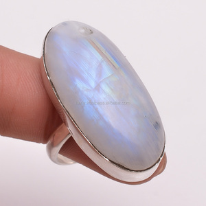 Bague en argent sterling massif 925 avec pierres précieuses, bijoux en argent avec pierres précieuses arc-en-ciel naturelles, exportateur de bijoux en argent fin - Product Image 1
