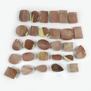 หินโมราธรรมชาติ100 Gms 28ชิ้น,หินอัญมณีทรงหลวม Cabochon สวยงามรูปทรงผสมฟรีฟอร์ม IG0220 - Product Image 2