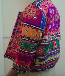 เสื้อแจ็กเก็ตงานมิเรอร์โบโฮคุชิบันยาระ,เสื้อวินเทจชนเผ่าอินเดีย - Product Image 2