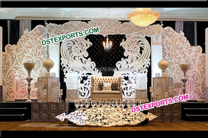 Rajasthani Wedding Stage <b>Backdrop</b> Latest Wedding Fiber Panels Wedding Stage <b>Backdrop</b> Panel <b>Frames</b> Australia event decor - Product Image 2
