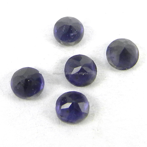 1.3กะรัต iolite ธรรมชาติอัญมณีหลวม4มิลลิเมตรรอบตัดสำหรับทำเครื่องประดับ - Product Image 2