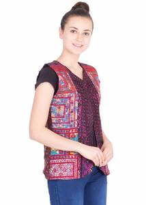 Veste sans manches pour femme, style ethnique vintage, brodée à la main, traditionnelle indienne Banjara, mettant en valeur un style intemporel - Product Image 4
