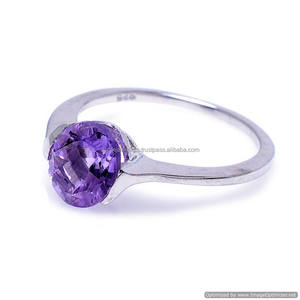 925 Sterling Silver <b>Amethyst</b> Quartz Gemstone handmade <b>Ring</b> - Product Image 1
