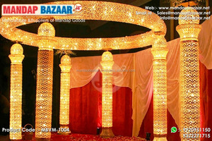 โมเดลสถานที่จัดงานแต่งงานแบบดั้งเดิมของอินเดียทำจากเรซินใช้เป็นพิธีแต่งงานมีลวดลาย - Product Image 6