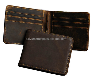 กระเป๋าสตางค์หนังวัวป้องกัน RFID แบบบางปรับแต่งได้พร้อมซิบปิดโลโก้นูนและช่องใส่เหรียญคลิปเงินแท้ - Product Image 2