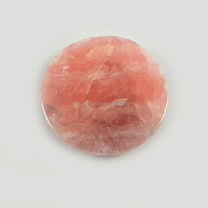พลอยทรงหลวม Rhodochrosite 13มม.,พลอยทรงหลังเบี้ยทรงกลม1.63 Gms - Product Image 3