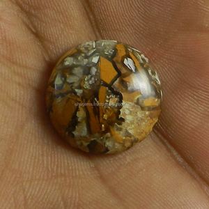 Meilleure pierre naturelle de jaspe Mookaite breccié, cabochon rond de 20 mm, 3,15 g, pierre précieuse pour bijoux IG0827 - Product Image 3