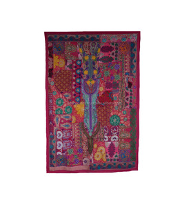 Tenture murale de tapisserie en fil métallique brodé vintage - Product Image 1