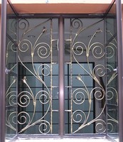Grille de fenêtre en fer forgé en aluminium métallique personnalisée de conception européenne noble de sécurité et de luxe