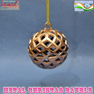 Cobre níquel plateado de metal adornos de Navidad decoración Bola de adorno de diseño personalizado grabado - Product Image 6