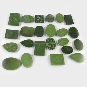 ¡Venta navideña! Exclusivo 23 piezas 100 Gms Green Jasper Piedra preciosa natural para joyería Green Gaspeite Mix Cab - Product Image 2