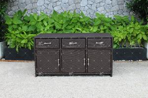 Armoire de cuisine en rotin Poly PE, résistance aux intempéries, extérieur - Product Image 5