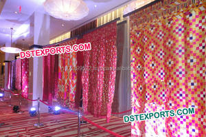 Telón de fondo con Garba bordada para boda, escenario de Mehandi, decoración, Punjabi, escenario de boda - Product Image 2