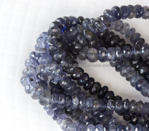 Iolite Purple Faceted Rondelles 8mm Blue Gemstone <b>Bead</b> <b>Crystal</b> Lampwork Glass Jewelry for Jewelry Making - Product Image 3