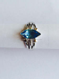 แหวนเงินบุษราคัมสีน้ำเงิน - Product Image 1