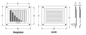 Rejilla de Ventilación y Registro de Diseño para Puerta de Parrilla de Acero Inoxidable, Hecho en Japón - Product Image 5