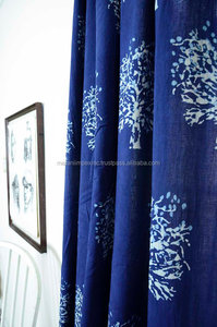 Cortina de algodón con estampado para ventana, cortina con diseño moderno, estilo lujoso indio - Product Image 2