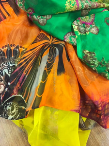 Assorted Chiffon Printed <b>Square</b> Beach <b>Scarf</b> Summer Pareo for Adults - Product Image 5