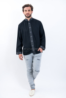 Nouvelle Tendance Tunique Marocaine Homme Faite à la Main Tissu de Haute Qualité Broderie Noire Manches Longues Toutes Occasions Fête Rendez-vous