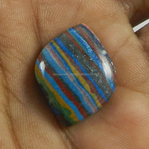 อัญมณีแคลซิลิก้าสีรุ้งธรรมชาติ20X26มม.,อัญมณีรูปทรงแฟนซี2.75 Gms - Product Image 3