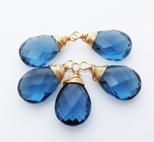 Подвеска из серебра 925 пробы с голубым топазом - Product Image 3