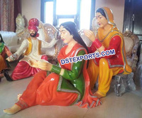 Statue en fibre de verre sur le thème du village punjabi, élégante, détachable, pour décoration culturelle d'entrée de mariage traditionnel