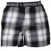 Boxer élastique de marque personnalisée 100% coton respirant et sans couture grande taille tissu tissé jetable