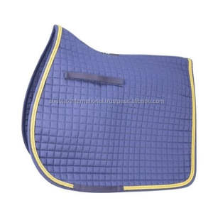 Shemax 2024 OEM New Fashion Made in Pakistan Perform <b>Dressage</b> Saddle Cloth English Style Navy/Gold Horse Washable Cloth - Product Image 1