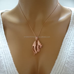 14K <b>Solid</b> <b>Gold</b> Jaguar <b>Pendant</b> Necklace - Product Image 4