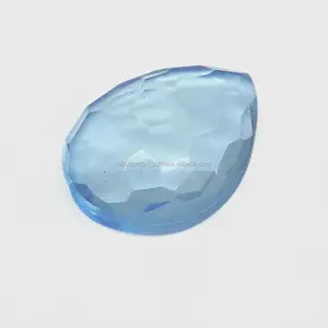 Dosel de cristal de Topacio Azul, Gema suelta de 13x18mm, corte de pera, rosa, 10,4 Cts