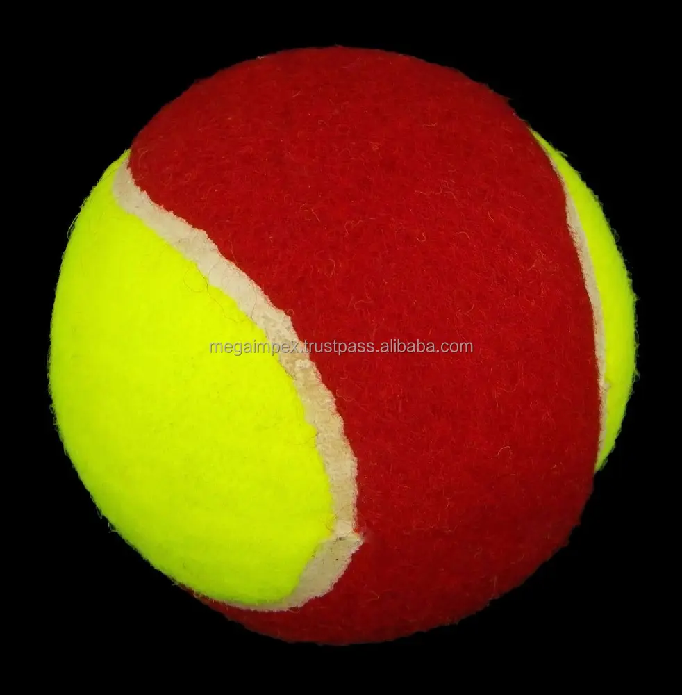 Yeşil ve kırmızı tenis topları özel logo baskı