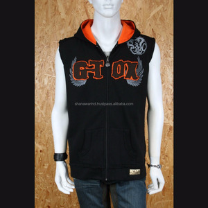 Sudadera sin Mangas de Invierno con Estampado Sólido, 100% Algodón, Felpa, Antiarrugas, para Hombre, Gimnasio, Entrenamiento - Product Image 4