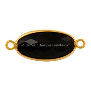 Coszcalt Exports 925 Sterling <b>Silver</b> Black Onyx Gemstone Connector Finding Cute Style Anniversary Occasion Supplier Designer - Product Image 3