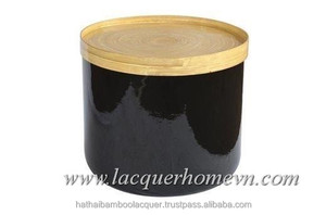 HT0121Vietnam <b>bamboo</b> lacquer <b>table</b> with tray, high quality product http://lacquerhomevn.com/ - Product Image 1