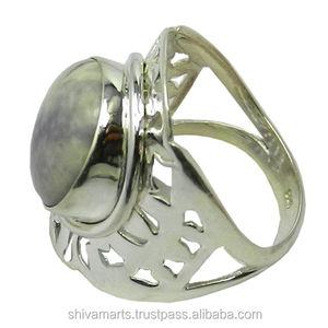 Opale naturelle pierre précieuse Jali bague Vintage éternité Vermeil haute qualité 925 en argent Sterling fiançailles cadeau de fête de mariage pour - Product Image 3